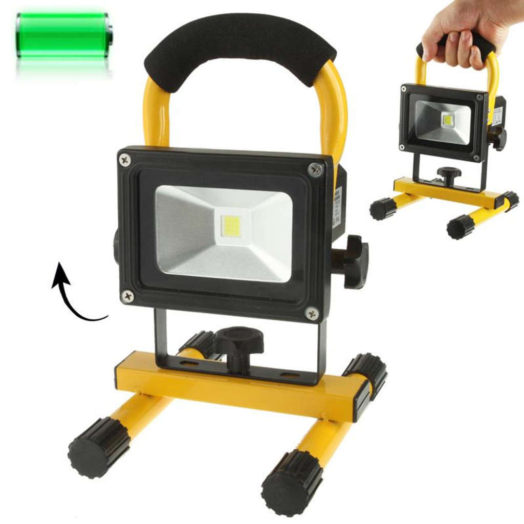 Crazy R1 Start! 10W Portable LED Floodlight, Rechargeable LED Floodlight with Bracket